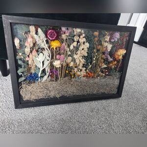 12"x18" Framed Dried Flower Art
